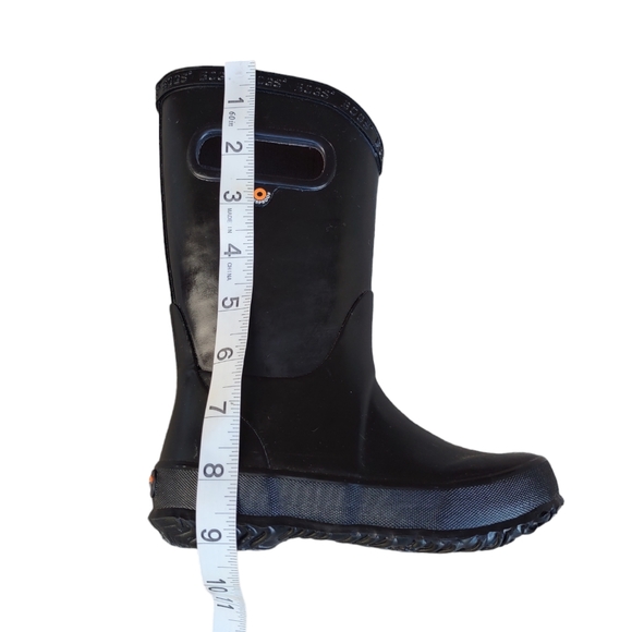 Bogs Youth Size 9 Black Waterproof Rainboots - Picture 10 of 16